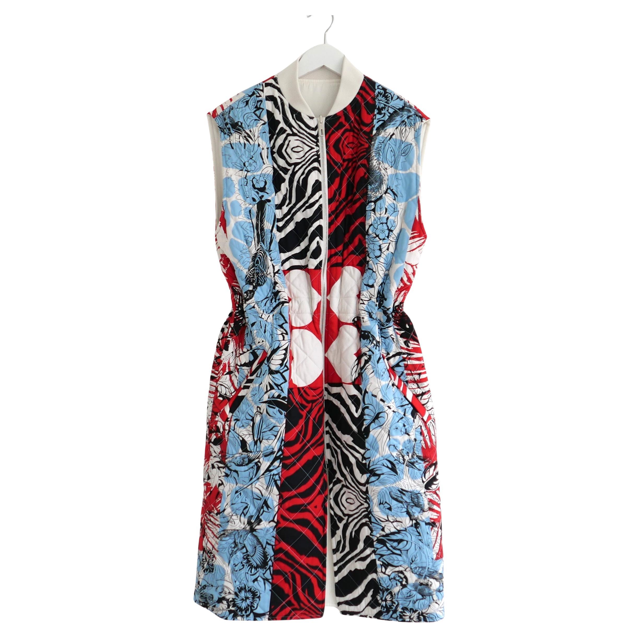 Hermès Women's Reversible Quilted Silk Sleeveless Coat, Size FR34/UK6