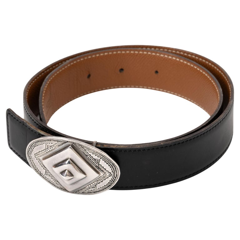 Hermès Reversible Tuareg Black Gold Belt For Sale at 1stDibs display picture 1