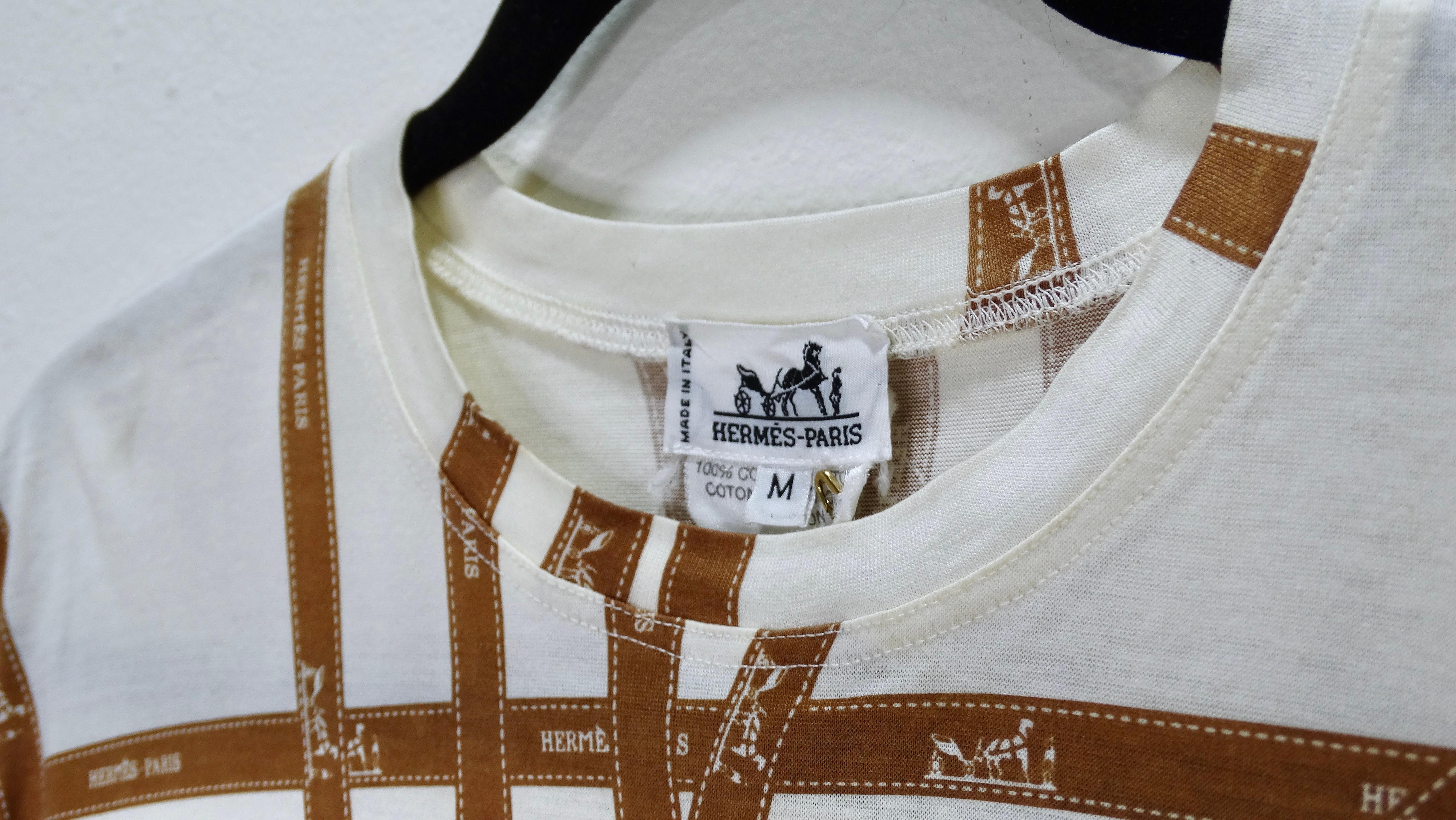 Hermes T-Shirt mit Bänderdruck im Angebot 4