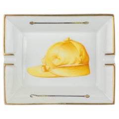 Hermès "Riding Cap" Yellow Ashtray