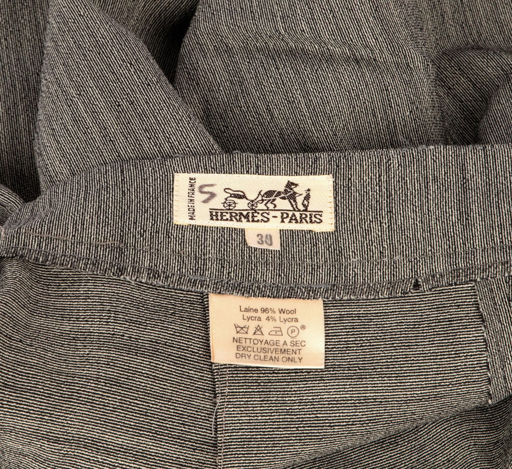 Pantalon d'équitation Hermes Vintage 5 Coveted Gold Clou de Selle Ankle Snaps  38 / 4 Excellent état - En vente à Miami, FL