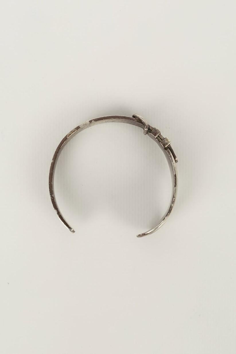 Hermès Rigid Silver Bracelet For Sale 1