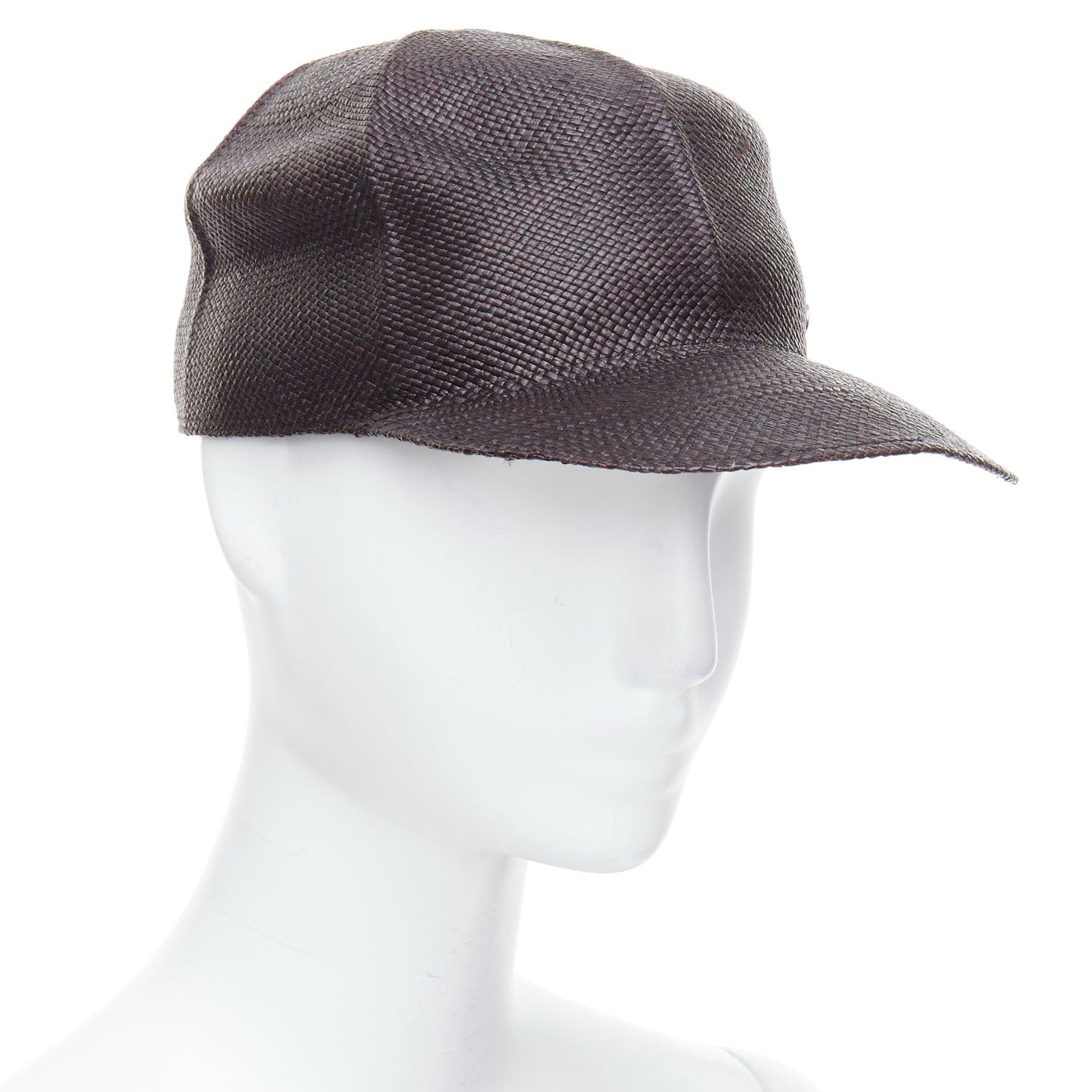 HERMES Riley Panama black straw small silver logo cotton lined cap hat 57cm
Reference: JACG/A00199
Brand: Hermes
Collection: Riley Panama
Material: Straw
Color: Black, Silver
Pattern: Solid
Closure: Slip On
Lining: Black Fabric
Made in: