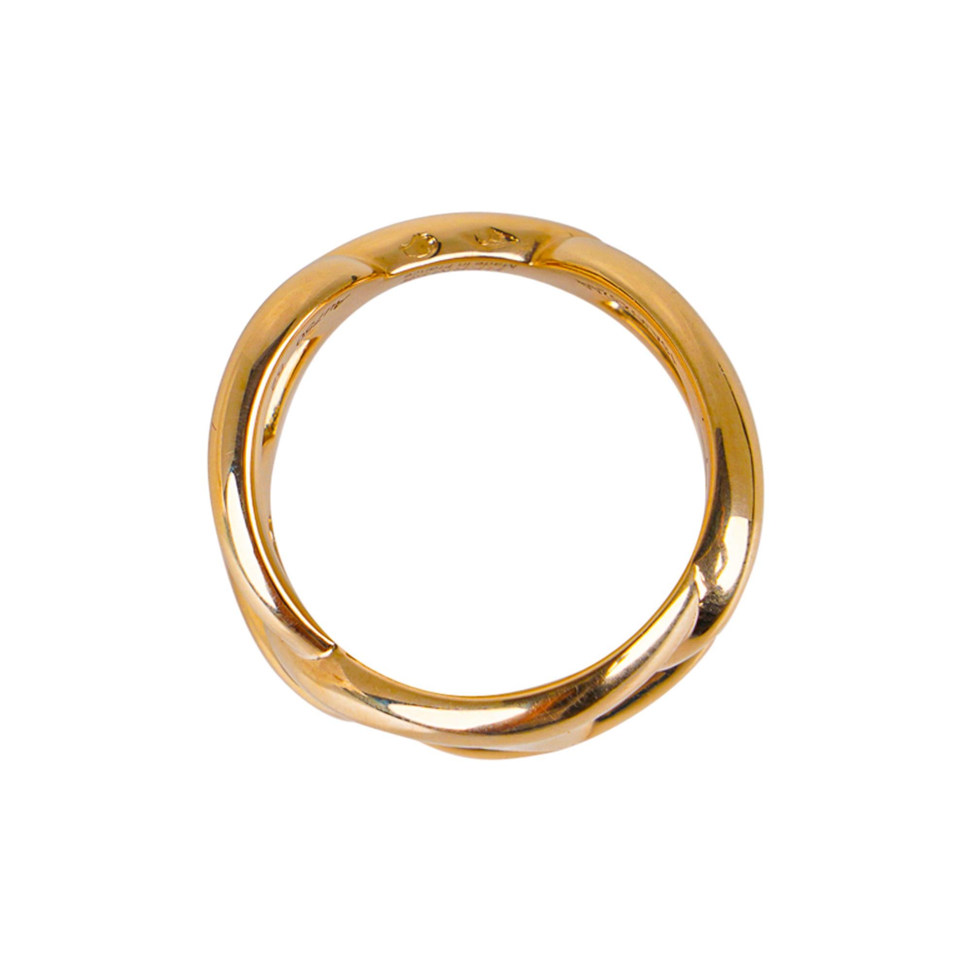 Hermes Ring 18k Yellow Gold Chaine D'Ancre 2
