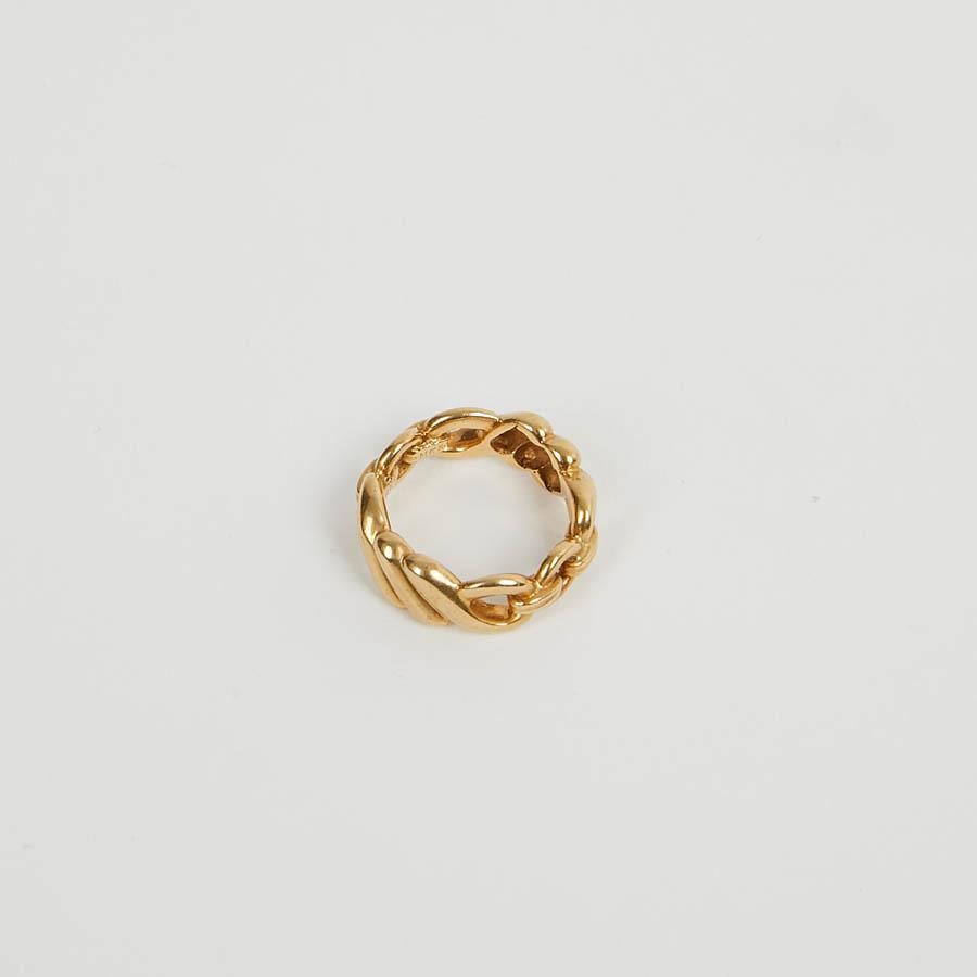 HERMES Ring In 18K Yellow Gold size 49 In Excellent Condition In Paris, FR