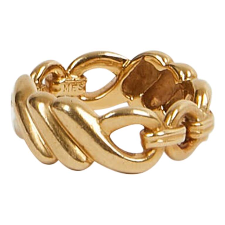 HERMES Ring In 18K Yellow Gold size 49