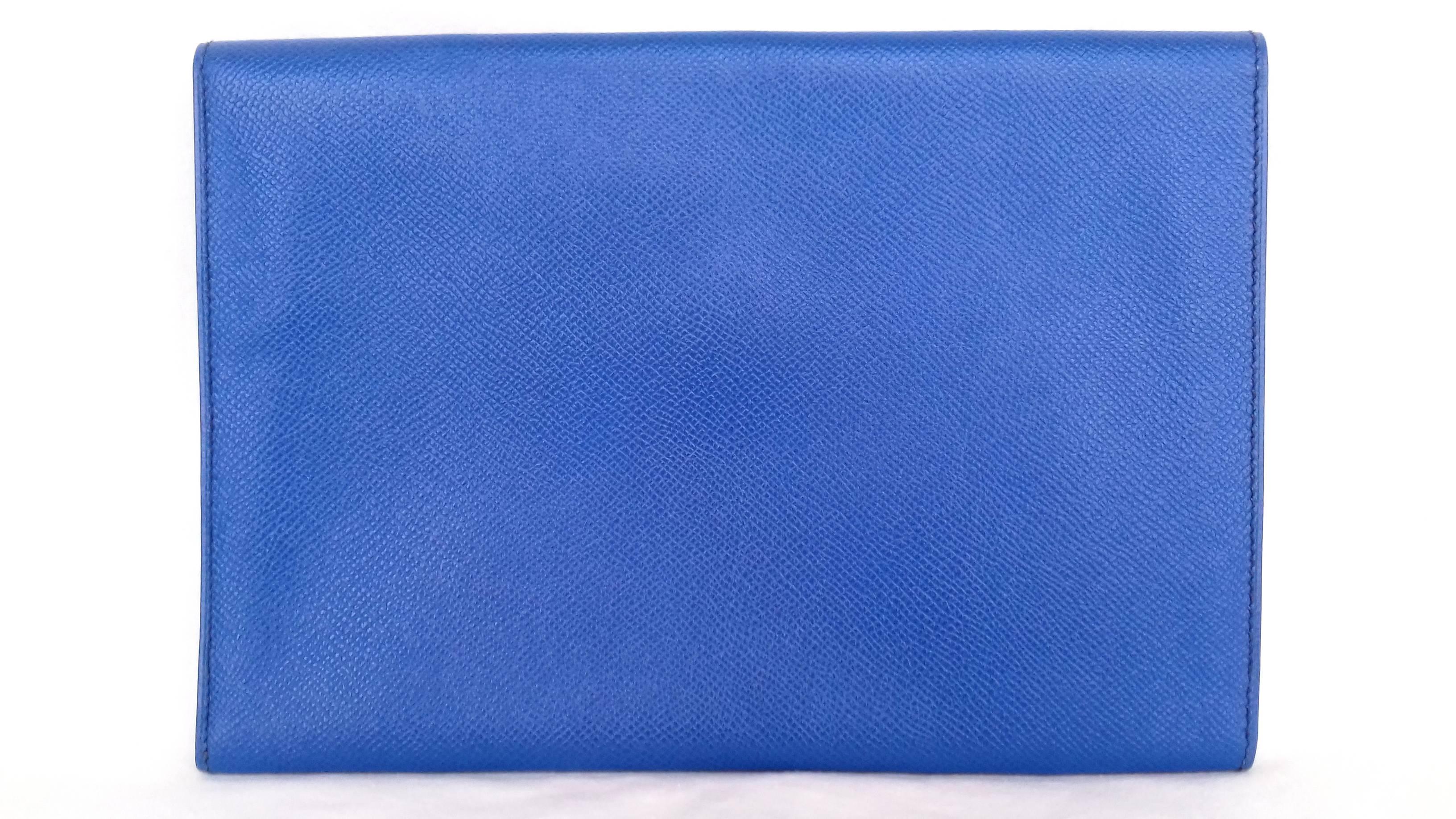 hermes blue clutch