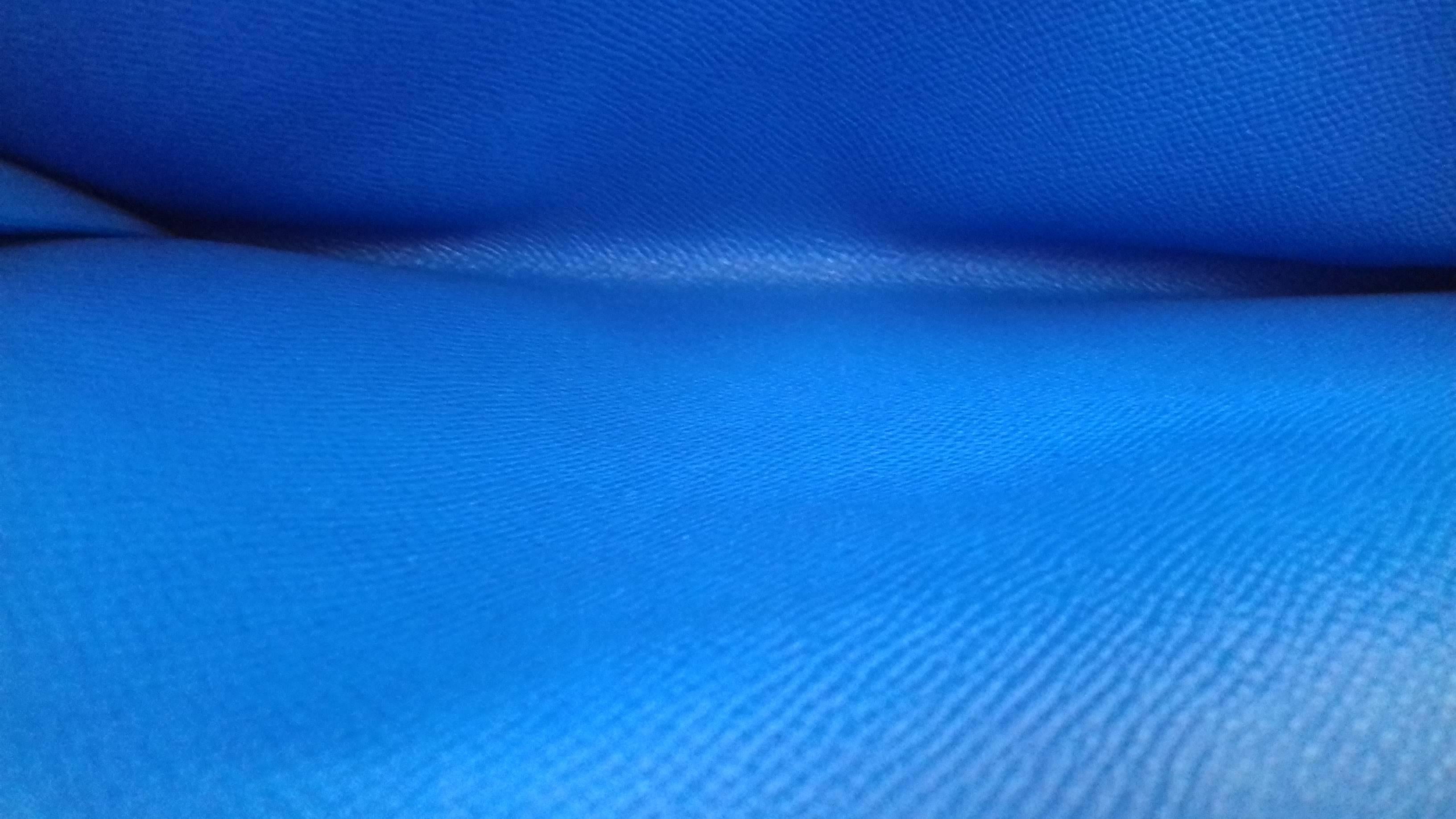 Hermes Rio Pochette Clutch Envelope Bag Blue Couchevel Leather Ghw 24 cm 3