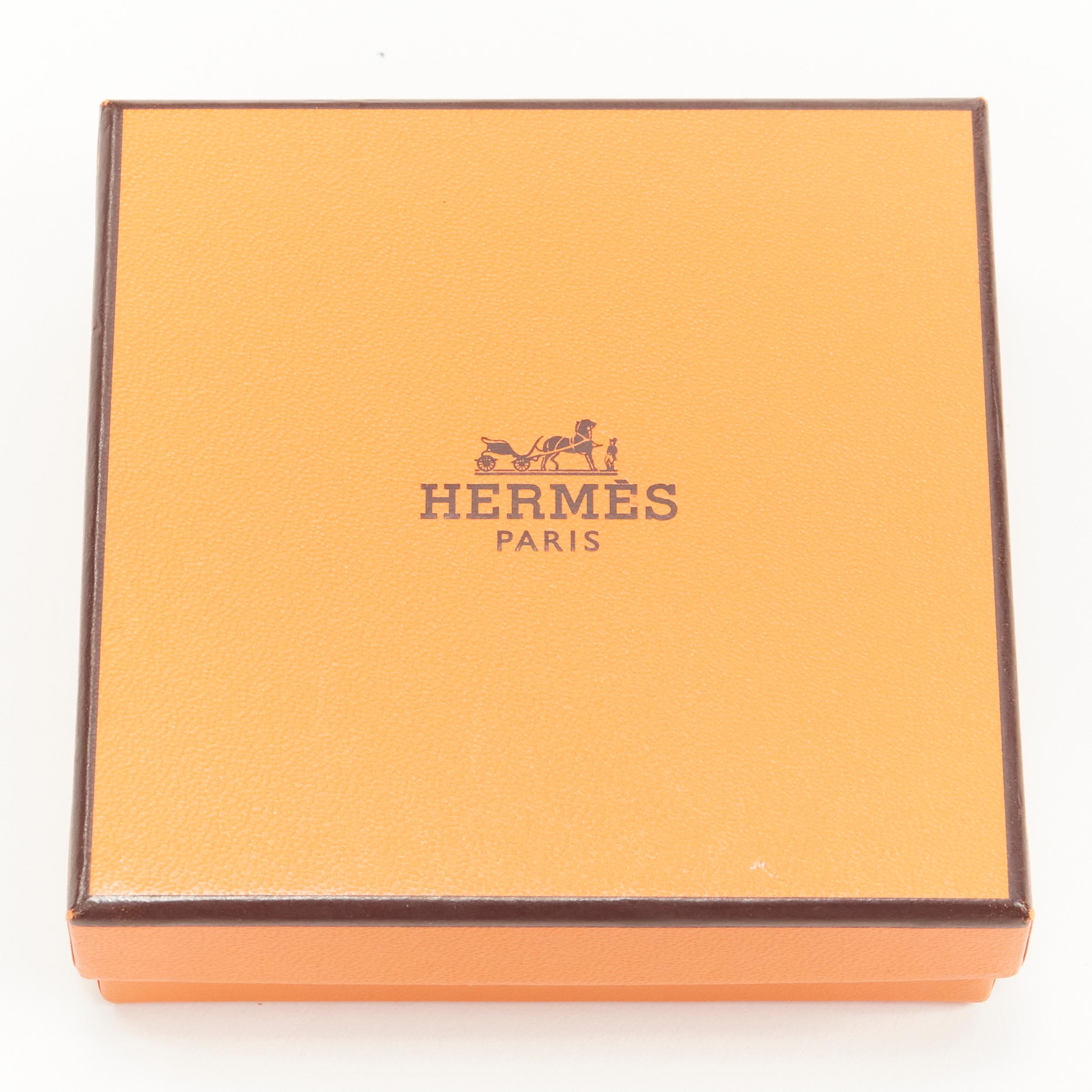 HERMES Rivale Double Tour GHW gold Collier stud black leather wrap bracelet 4