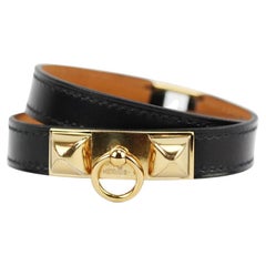 Hermès Rivale Double Tour Leather Bracelet