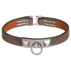 Hermes Rivale Mini bracelet Étoupe Swift veau Taille T2 15.5cm 