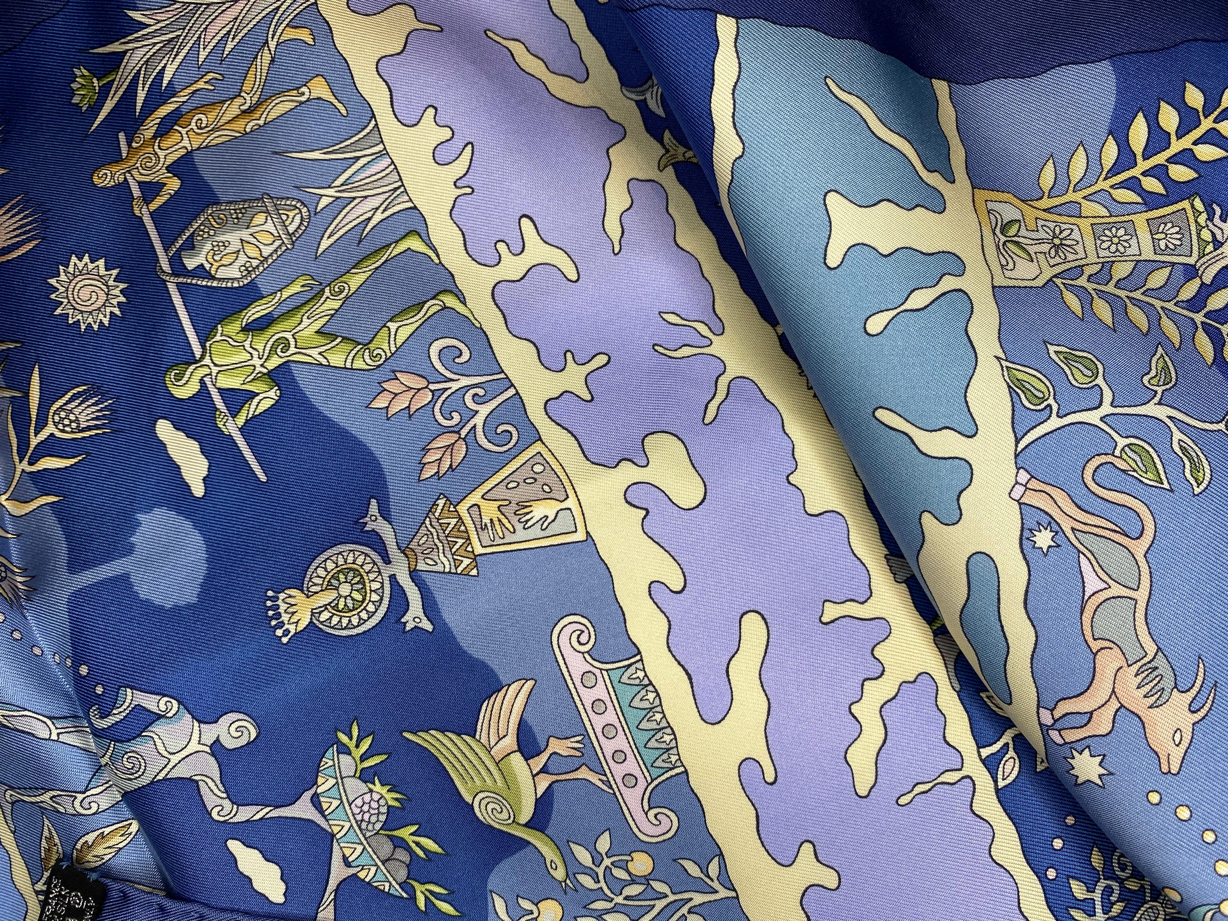 Hermes 'Rives Fertiles' Silk Scarf 90cm x 90cm en venta 2