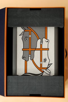 Hermès R.M.S II Cabin Suitcase Toile H Plume Quadrige Étain/Ecru Régate