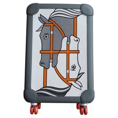 Hermès R.M.S II Cabin Suitcase Toile H Plume Quadrige Étain/Ecru Régate