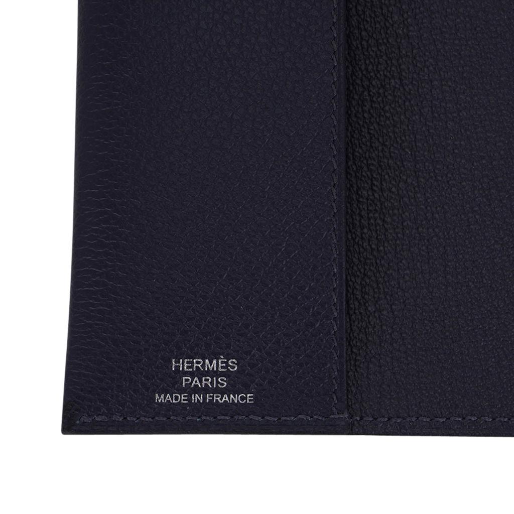 Hermes R.M.S. Passport Holder Bleu Nuit Evercolor Calfskin 6