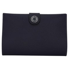 Hermes R.M.S. Passport Holder Bleu Nuit Evercolor Calfskin