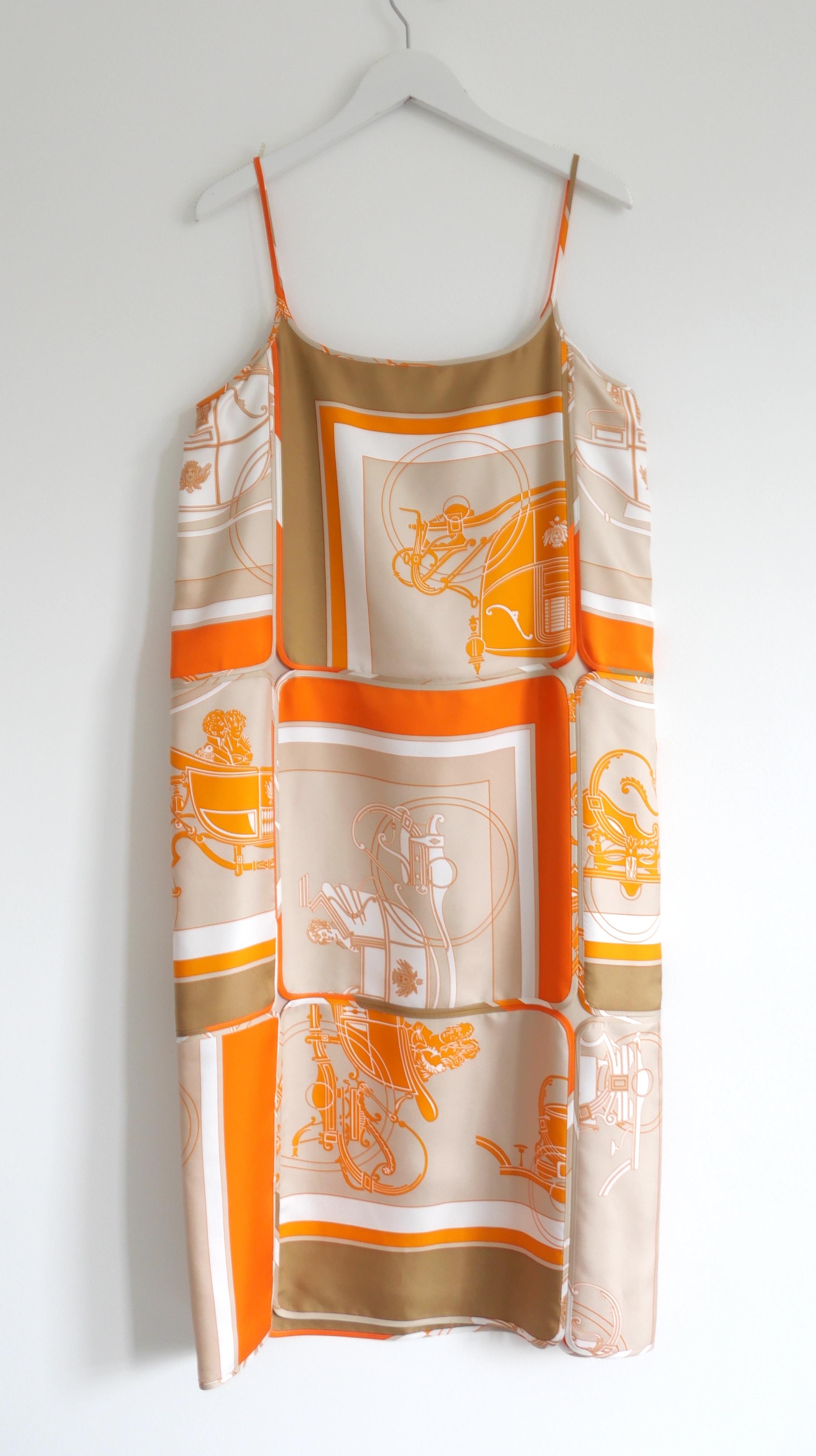 Hermes Robe A Bretelles Silk Dress Beige/Palomi For Sale 1
