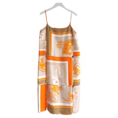 Hermes Robe A Bretelles Silk Dress Beige/Palomi
