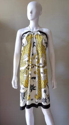 HERMÈS - Robe de Plage detail bijou Les Leopards Size 36
