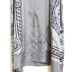 Hermès Robe Soie FR38 Bride de cour Silk Twill Maxi Dress Kaftan UK10 US8 Hermes