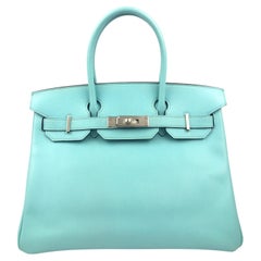 Hermès Robin’s Egg Blue Epsom 30 cm Birkin with Palladium