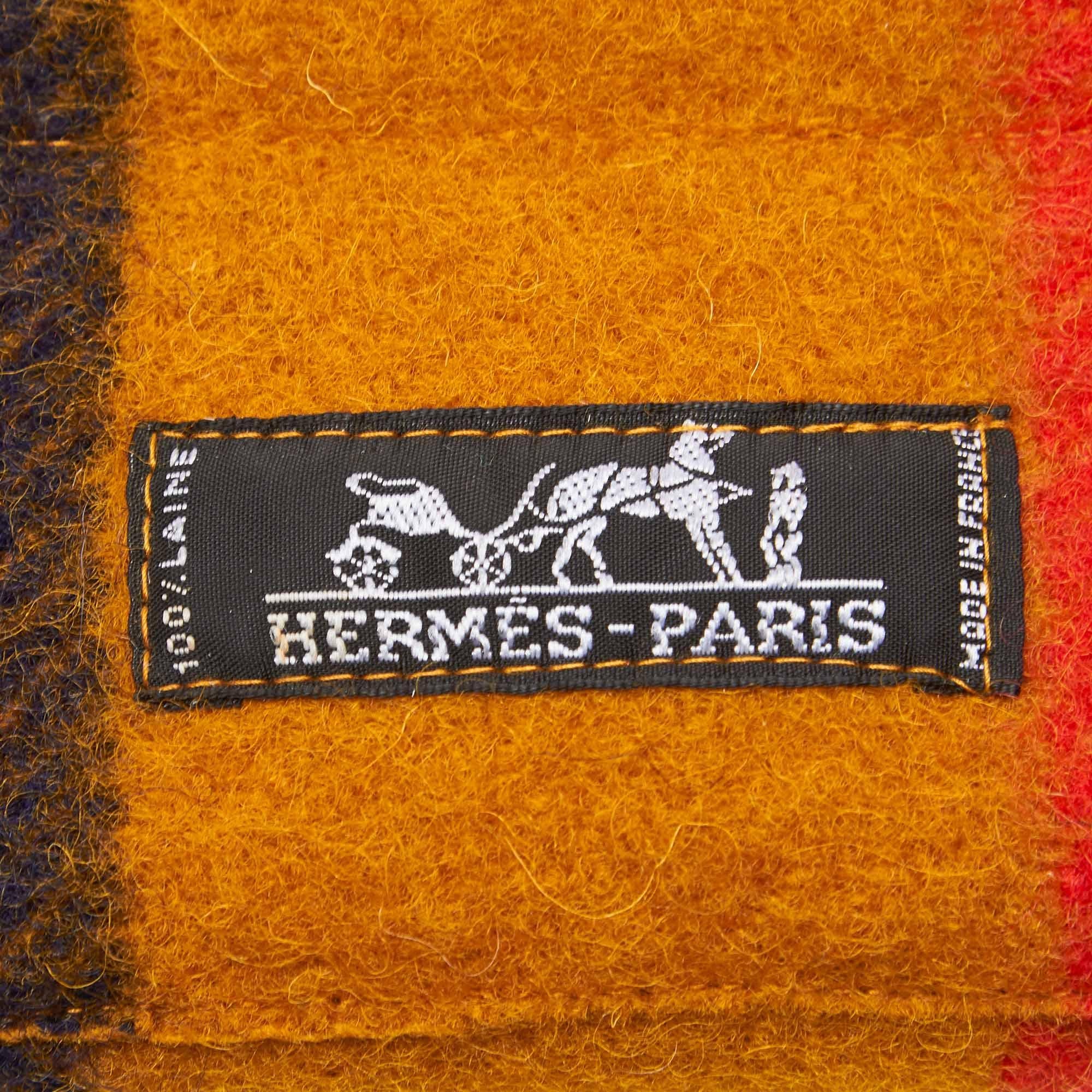 Women's Hermes Rocabar Aline striped wool Grooming Bag 