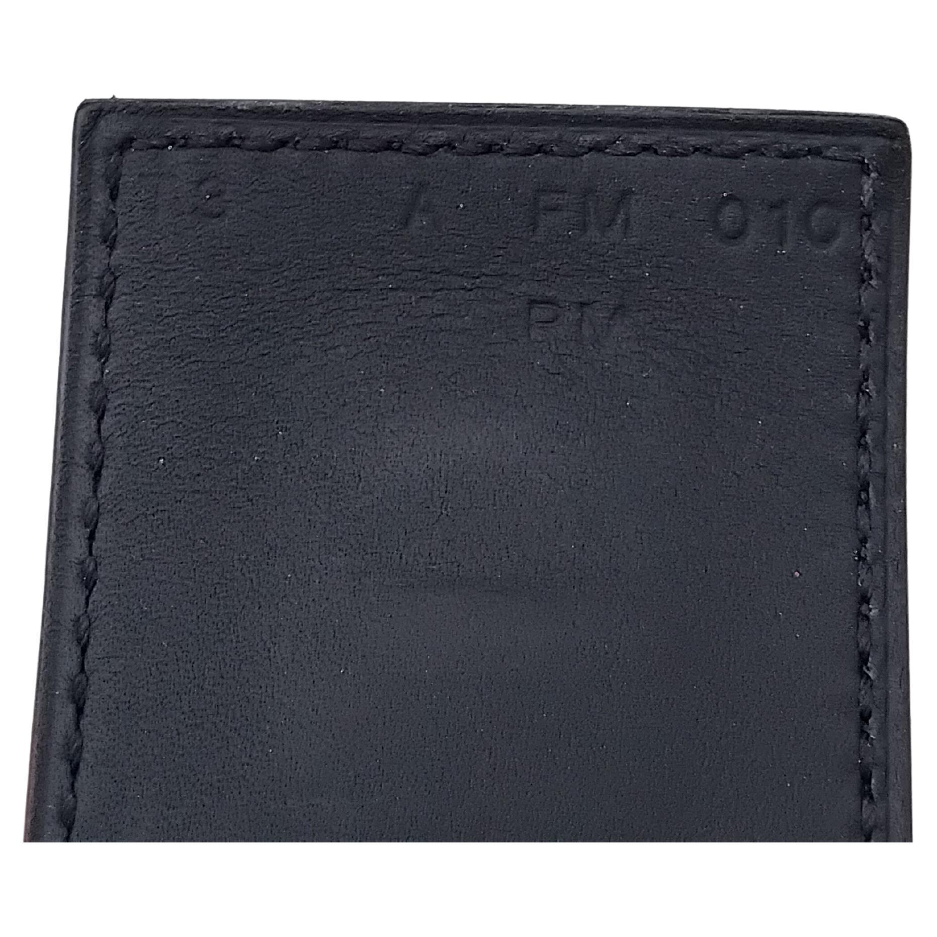 Hermès Rocabar Ebène Cuir Palladium CDC Collier de Chien Bracelet Manchette en vente 2