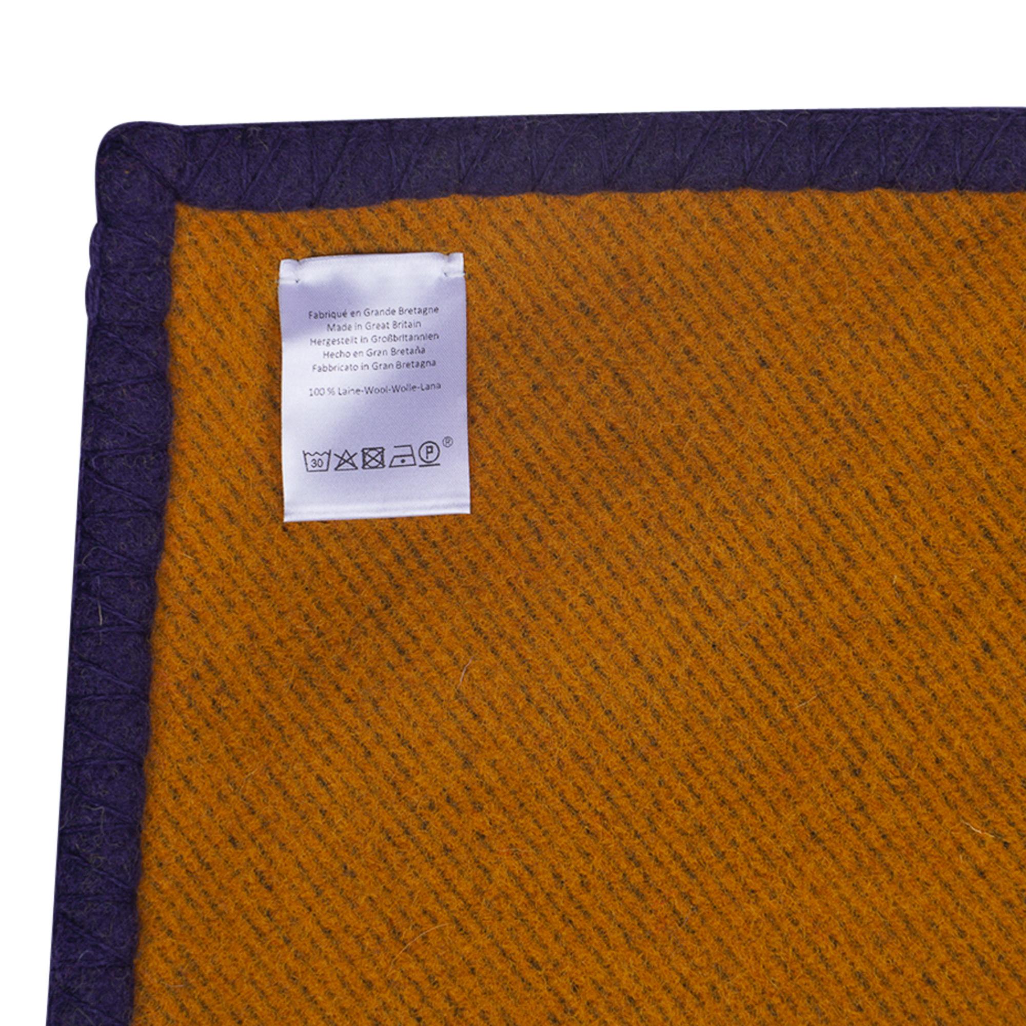 Hermes Rocabar Plaid Dog Blanket Reversible New en vente 7