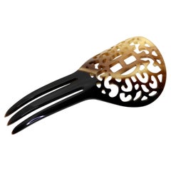 Hermès Rocaille Natural Buffalo Horn Hair Pick
