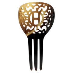 Hermès Rocaille Natural Buffalo Horn Hair Pick