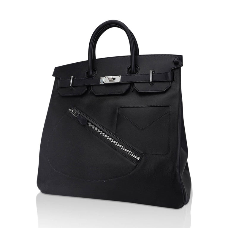 Hermes Rock Edition Limitée HAC 40 Sac Noir Cuir Volupto