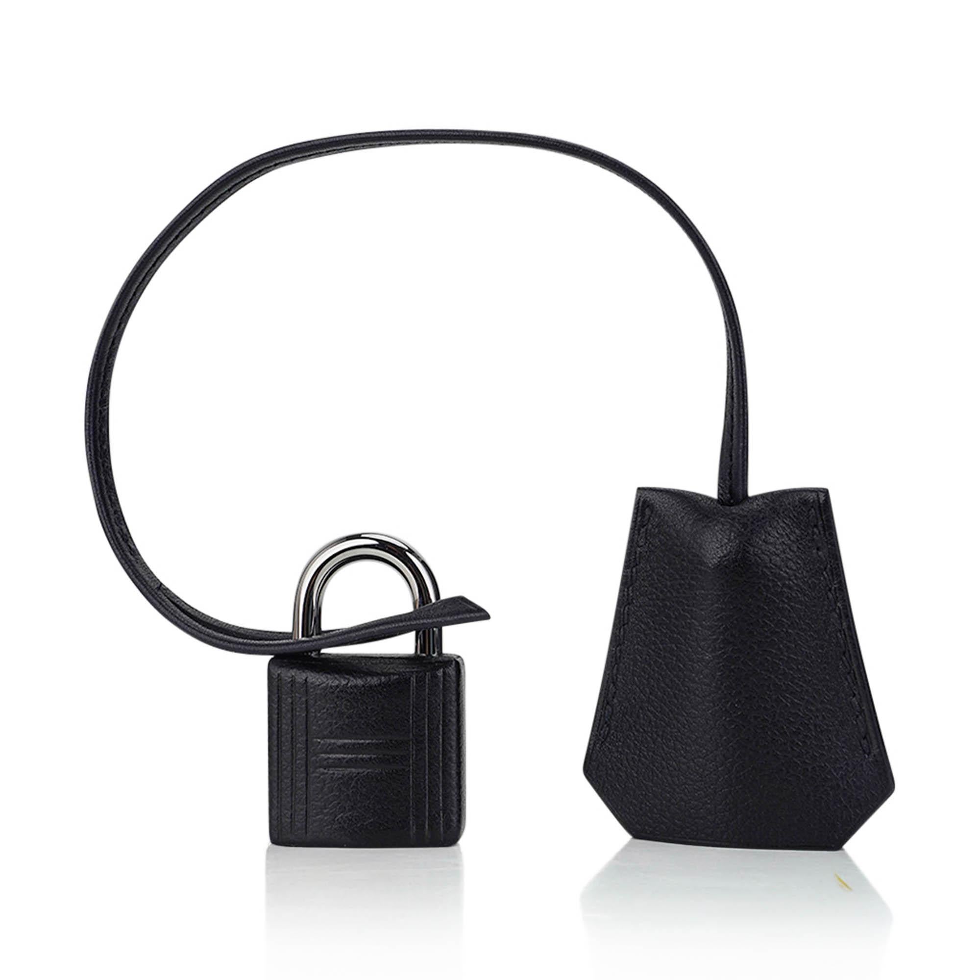 Hermes Rock Limited Edition HAC 40 Black Bag Volupto Leather Palladium Hardware For Sale 1