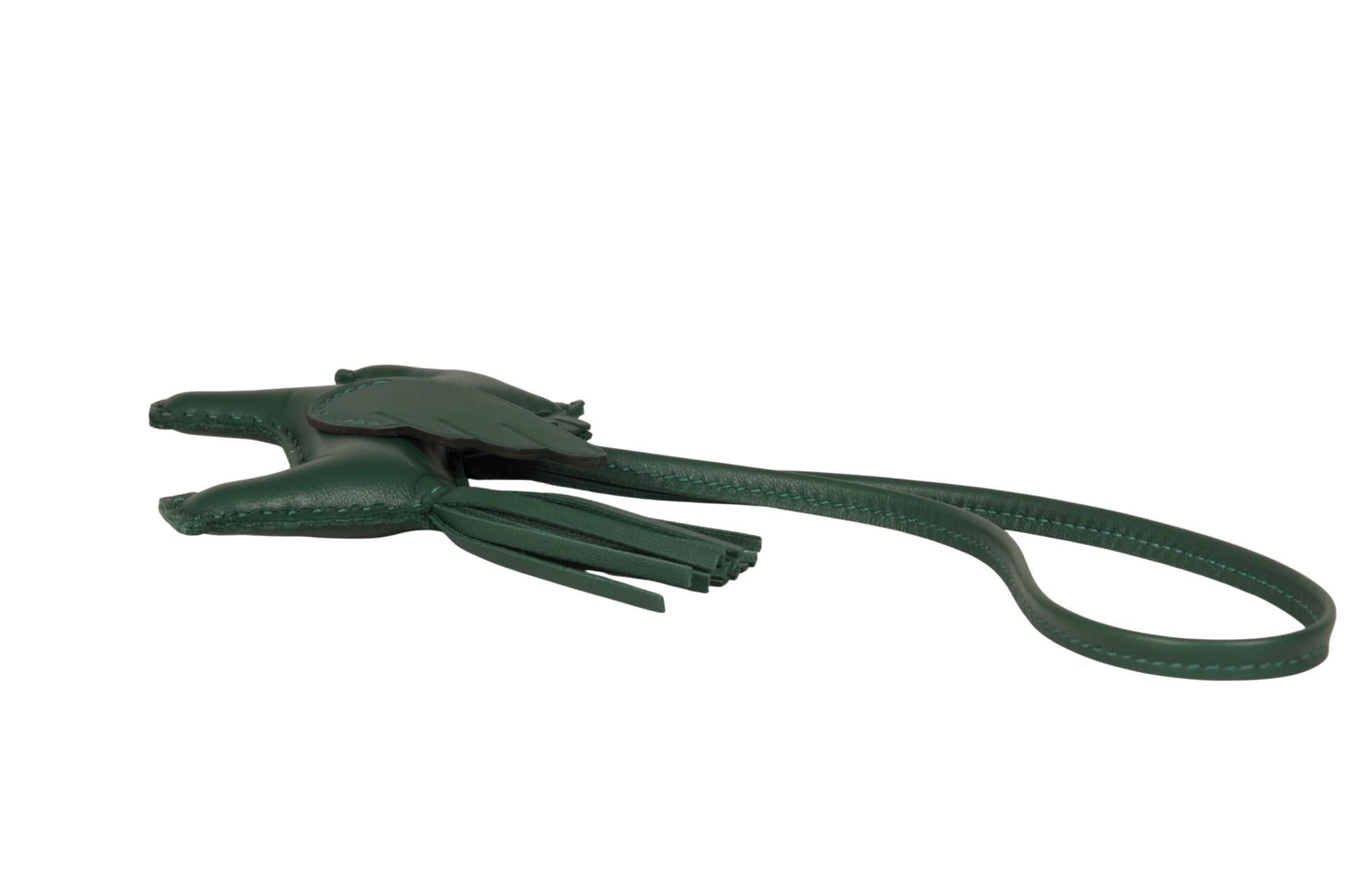 da uomo o donna Hermes Rodeo Pegase PM Birkin Hac Charm Verde Vert Moyen Pelle Agnello Viaggio in vendita