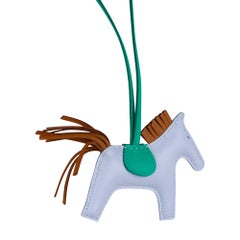 Hermes Rodeo PM Bag Charm Bleu Brume / Sesame / Menthe