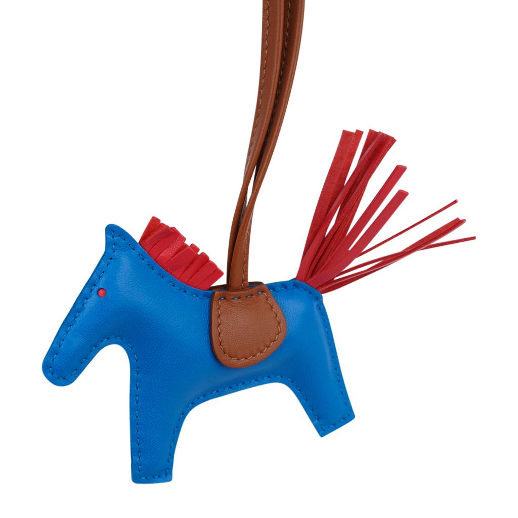 Hermes Rodeo PM Bolsa Encanto Azul Zanzíbar Rosa Texas Oro 2