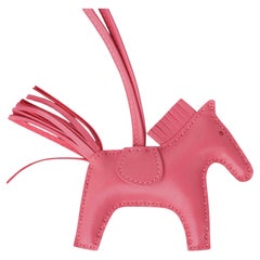 Hermes Rodeo PM Bag Charm Rose Azalee