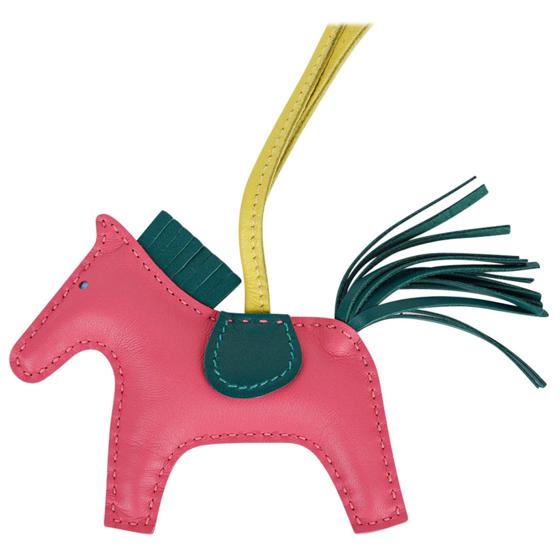Hermes Tri Color GriGri Rodeo Horse Bag Charm GM Hermes