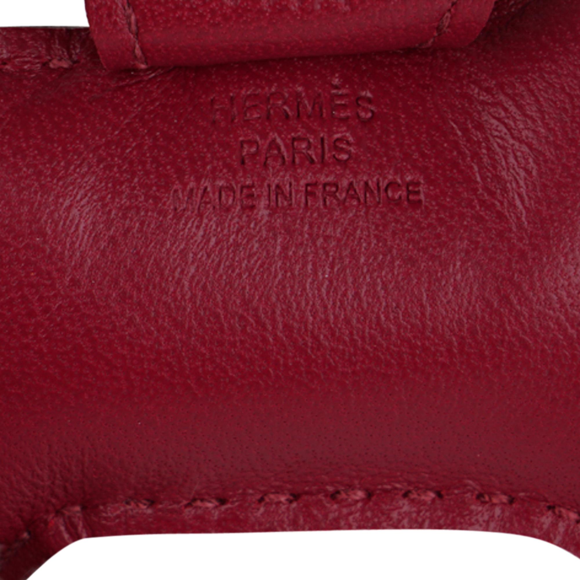 Hermes Rodeo PM Bag Charm Rubis New w/Box 2