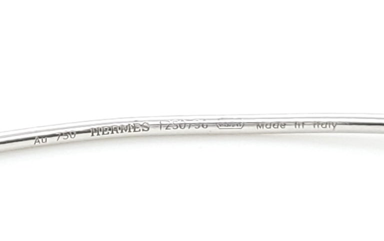 Hermes Ronde Chaine D'Ancre White Gold Diamond Bracelet For Sale at 1stdibs
