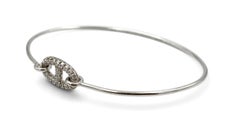 Hermes Ronde Chaine D'Ancre White Gold Diamond Bracelet, Small Model