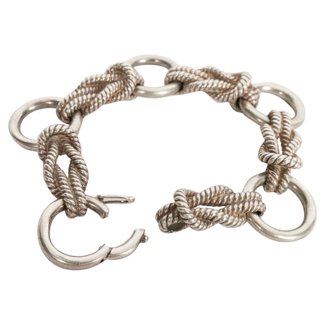 Hermes Rope Knot Sailor Bracelet in Silver