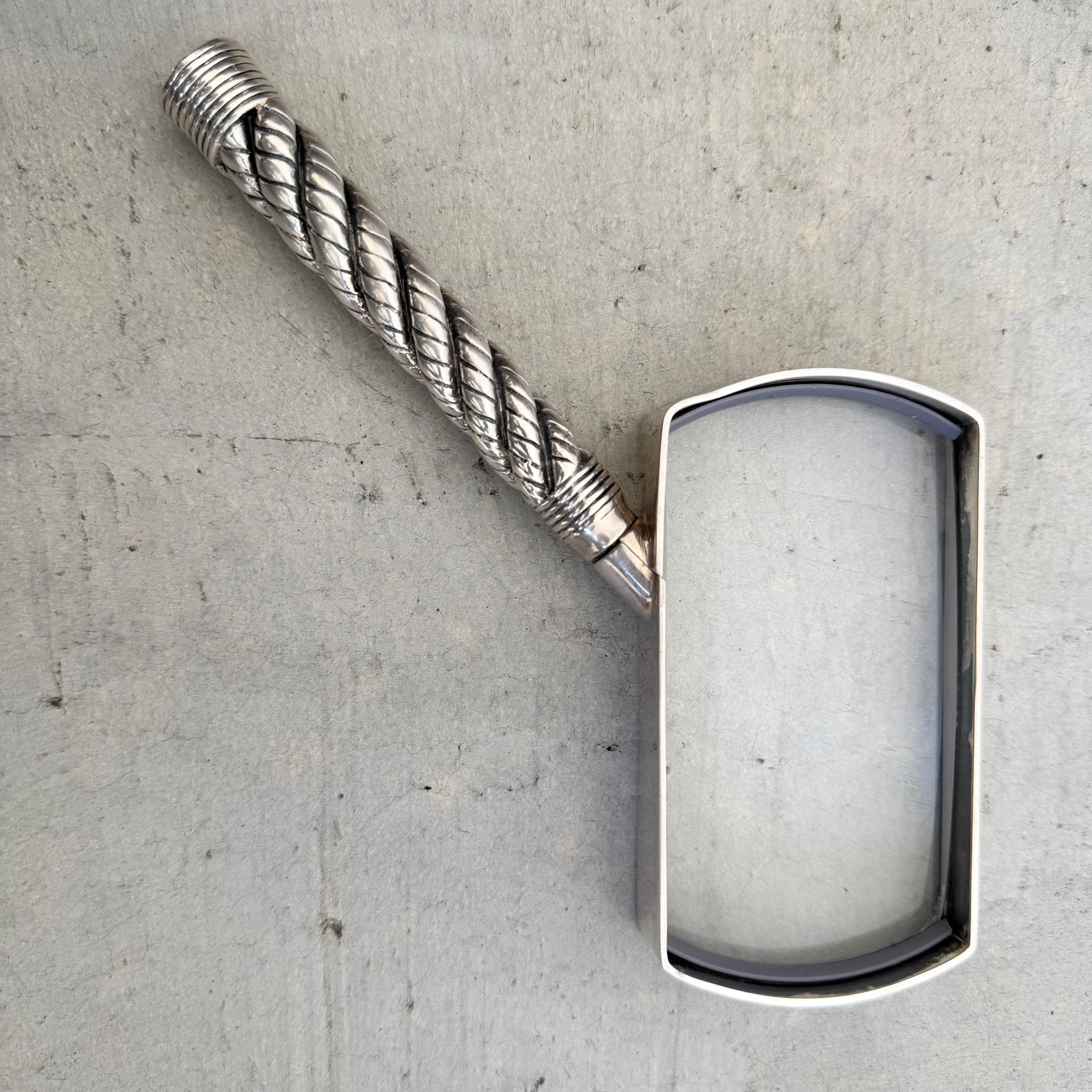 Lupa con motivo de cuerda Hermes, años 60 Francia en venta 5
