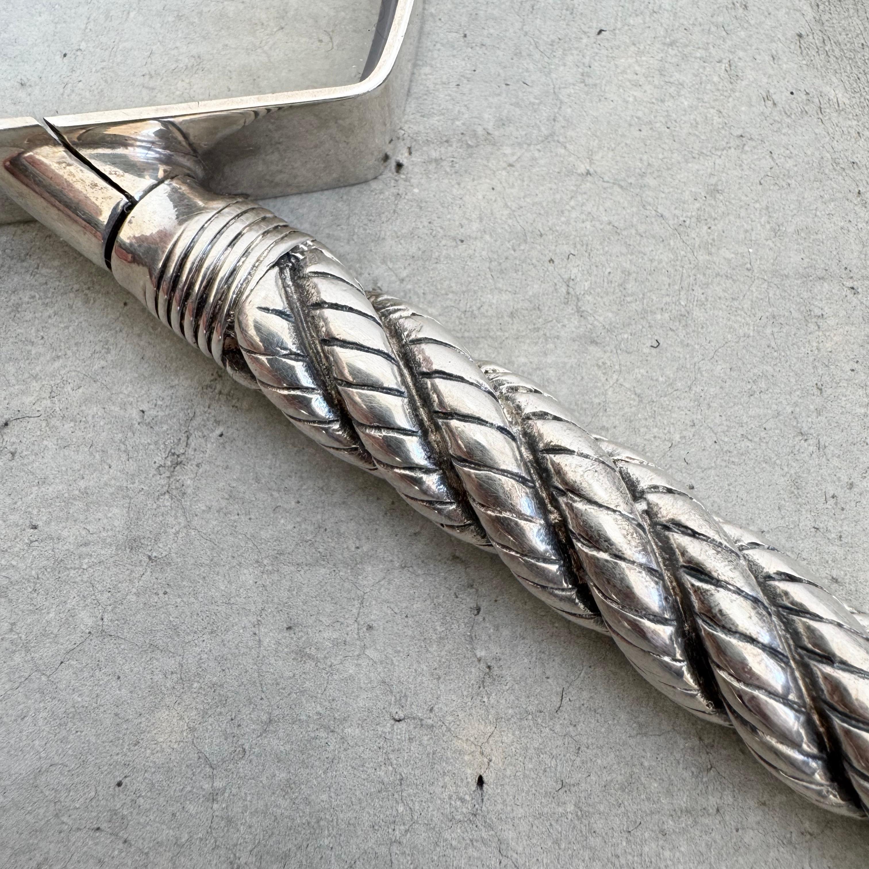 Lupa con motivo de cuerda Hermes, años 60 Francia en venta 2