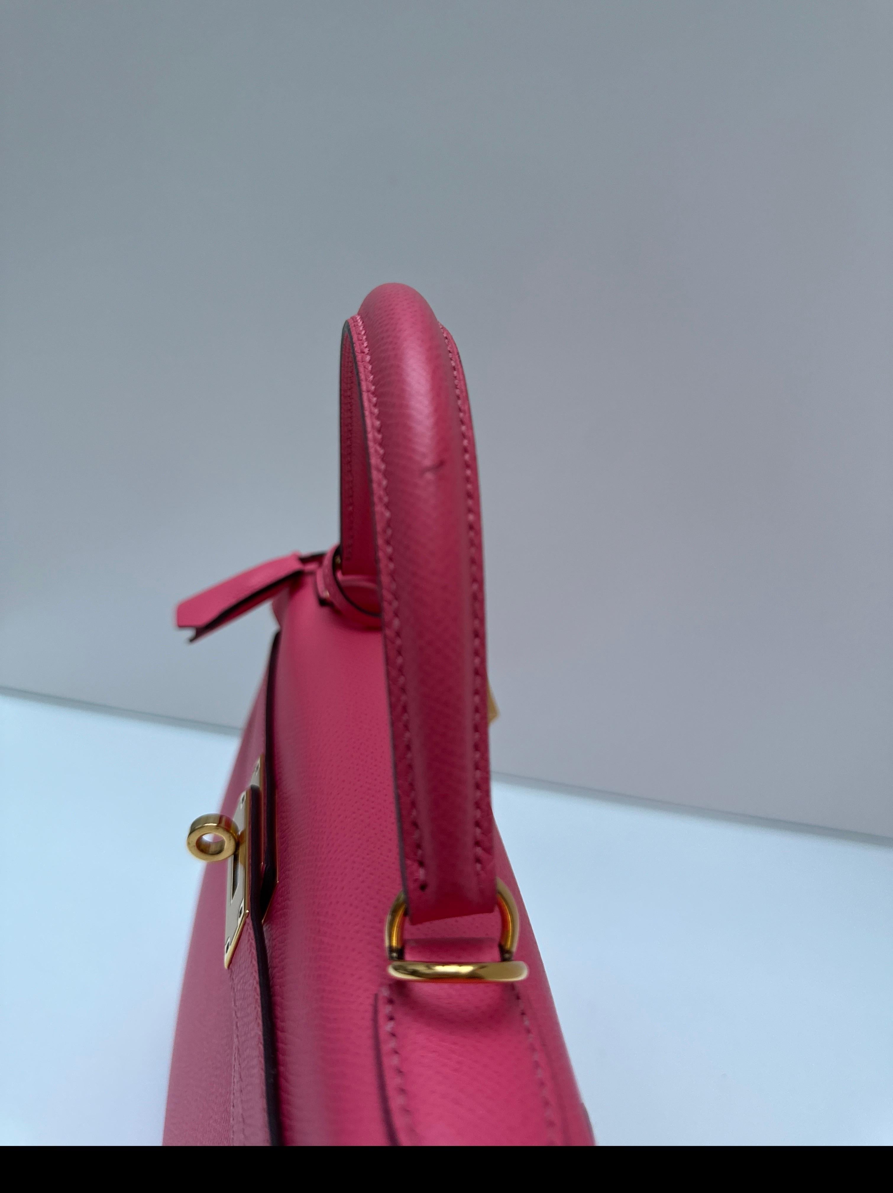 Hermes Rose Azalea Kelly 28 Bag For Sale 5