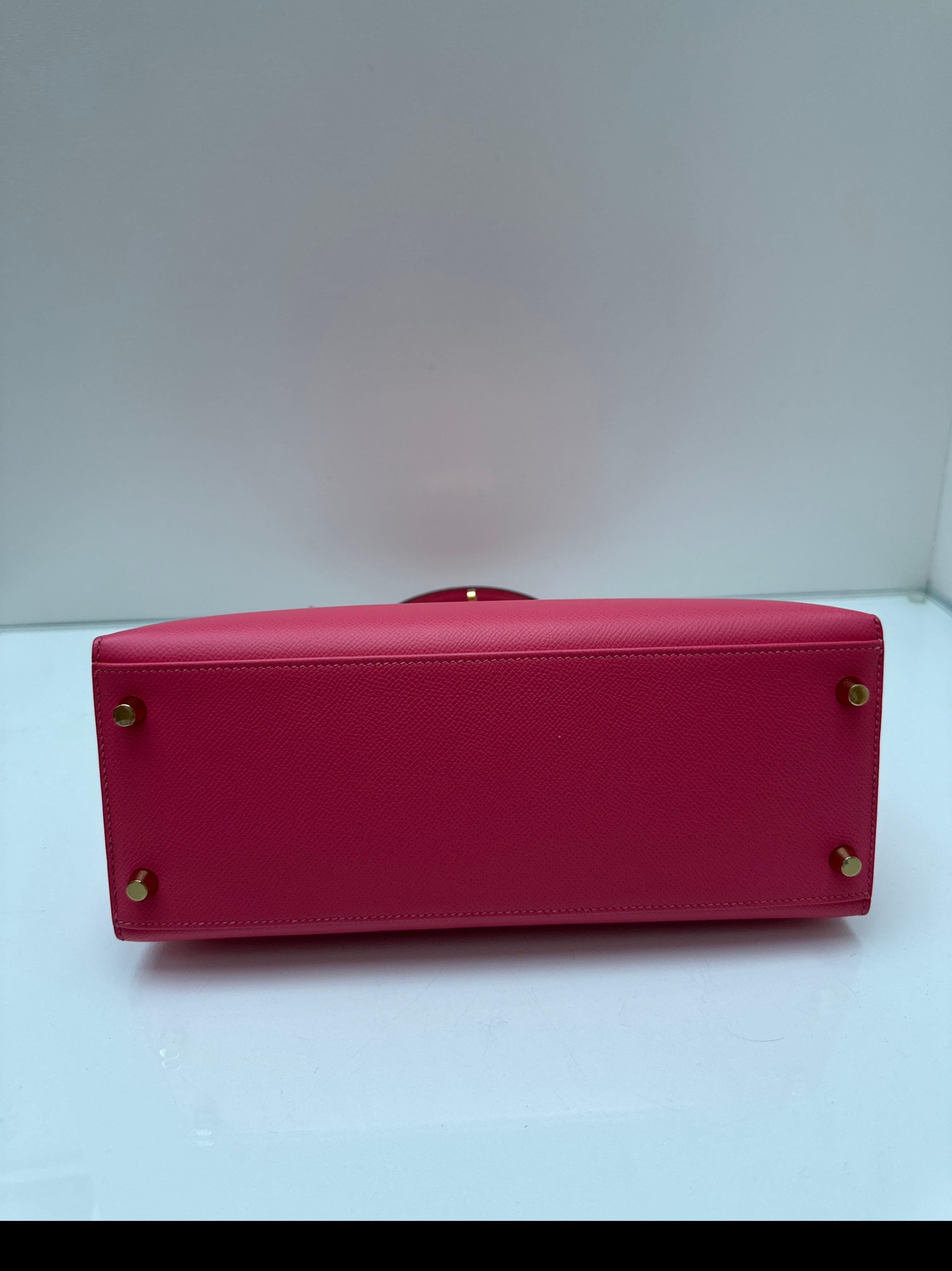 Hermes Rose Azalea Kelly 28 Bag For Sale 1