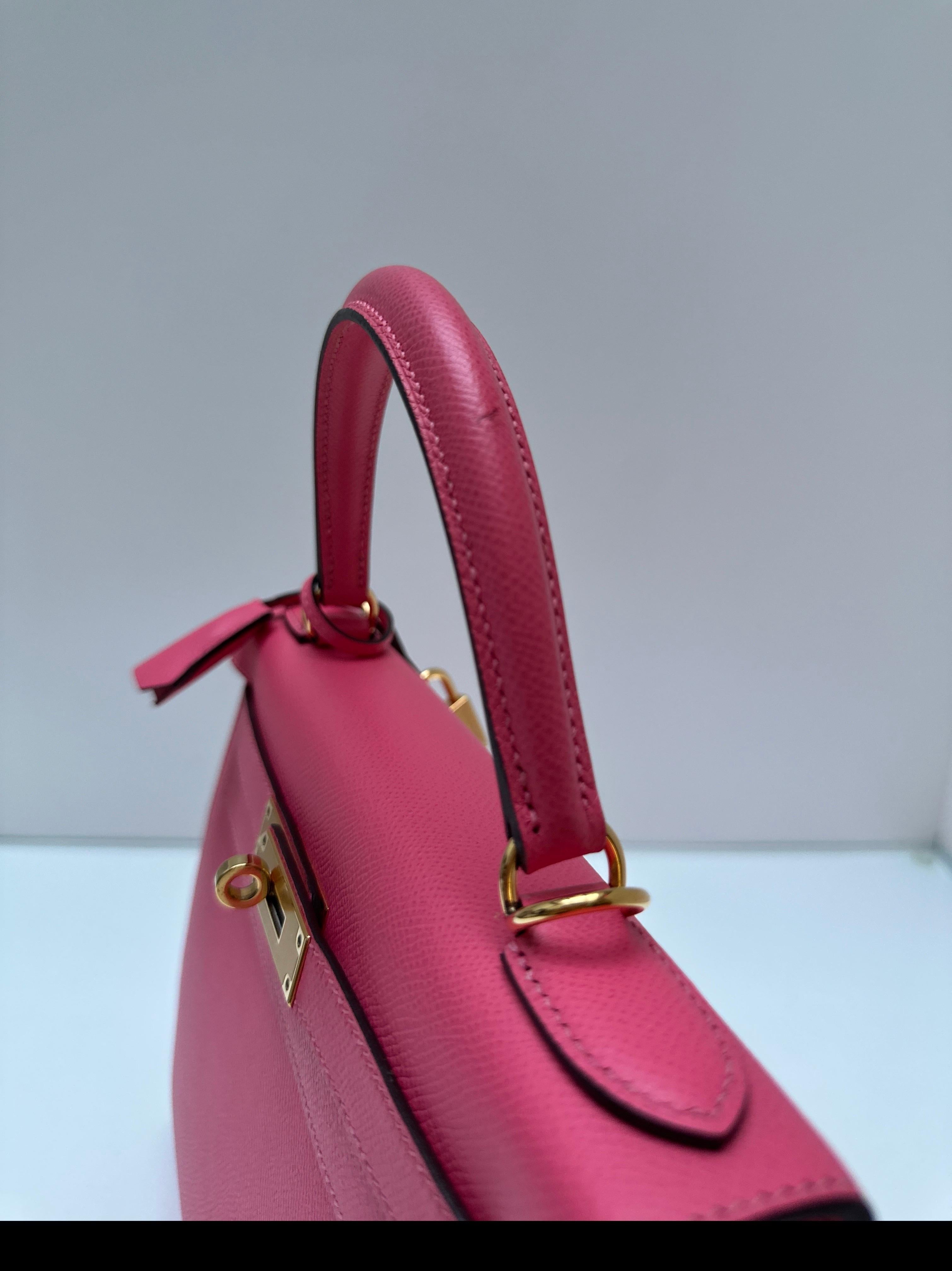 Hermes Rose Azalea Kelly 28 Bag For Sale 4