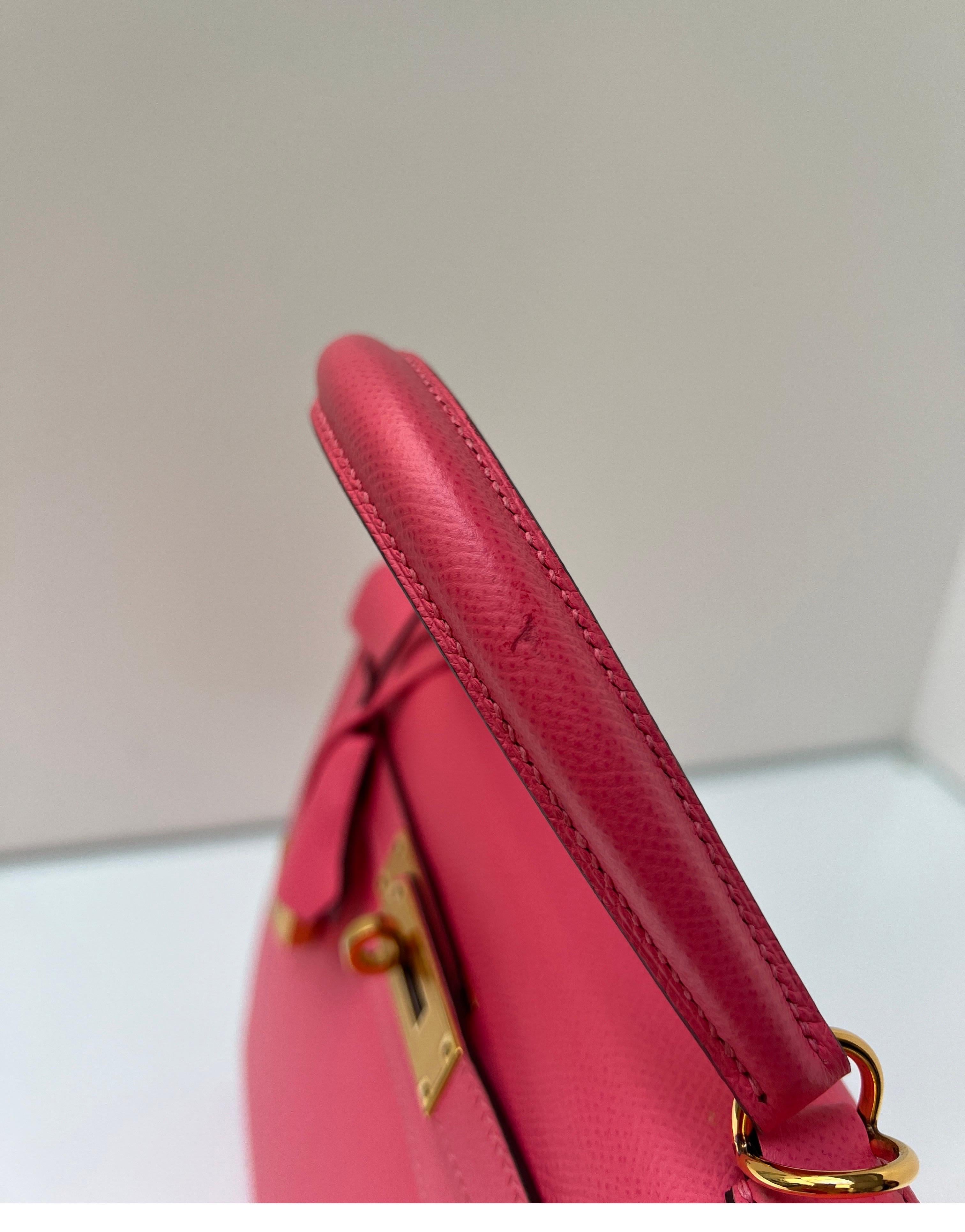 Hermes Rose Azalea Kelly Sellier 28 Bag 3