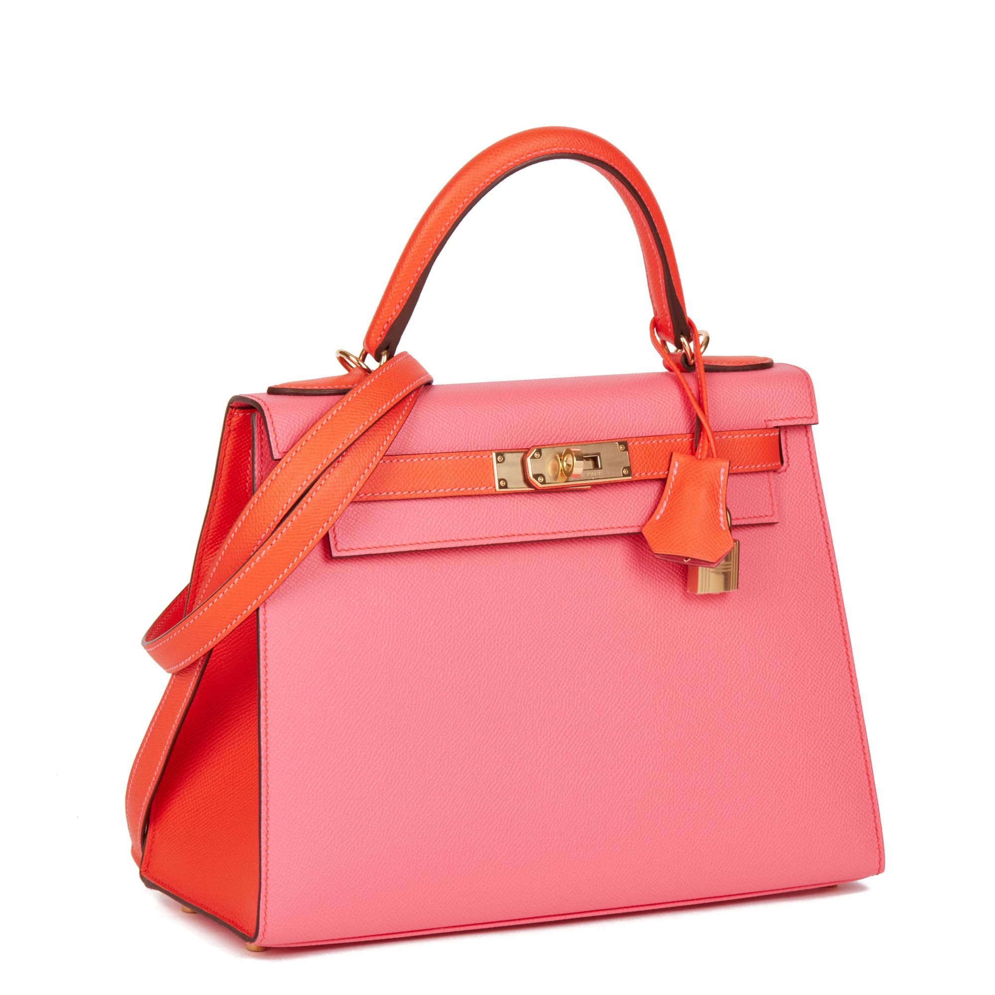 HERMÈS
Rose Azalea & Rose Jaipur Epsom Leather HSS Special Order Kelly 28cm Sellier

Xupes Reference: JJLG079
Serial Number: Y
Age (Circa): 2020
Accompanied By: Hermès Dust Bag, Box, Padlock, Keys, Clochette, Shoulder Strap, Rain Cover, Receipt,