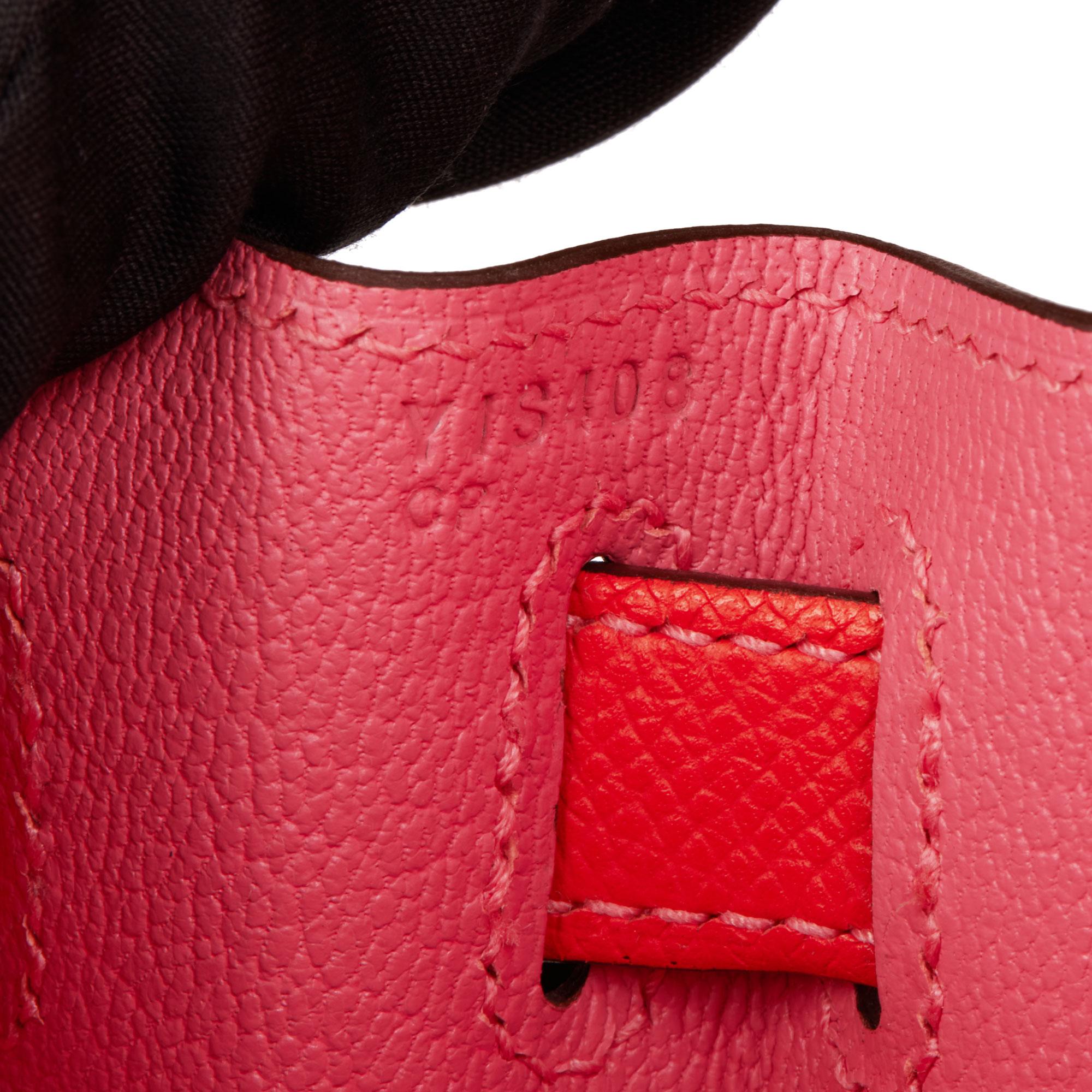 HERMÈS Rose Azalea & Rose Jaipur Leather HSS Special Order Kelly 28cm Sellier For Sale 3