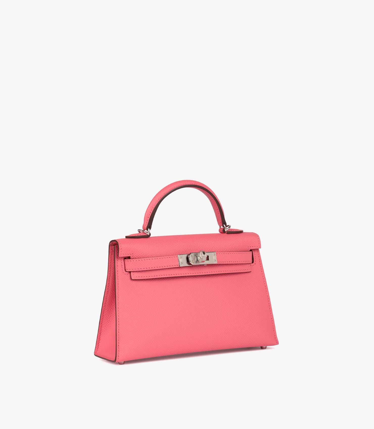 Hermès Rose Azalee Epsom Leder Kelly 20cm II (Pink) im Angebot